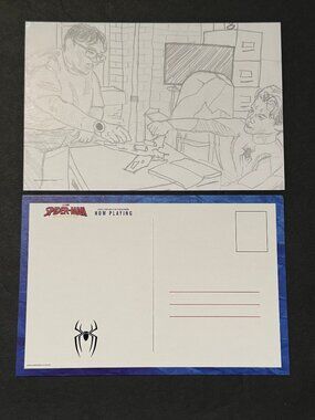 Spider-Man Brand New Day Postcard Pencil Sketch Movie Merchandise